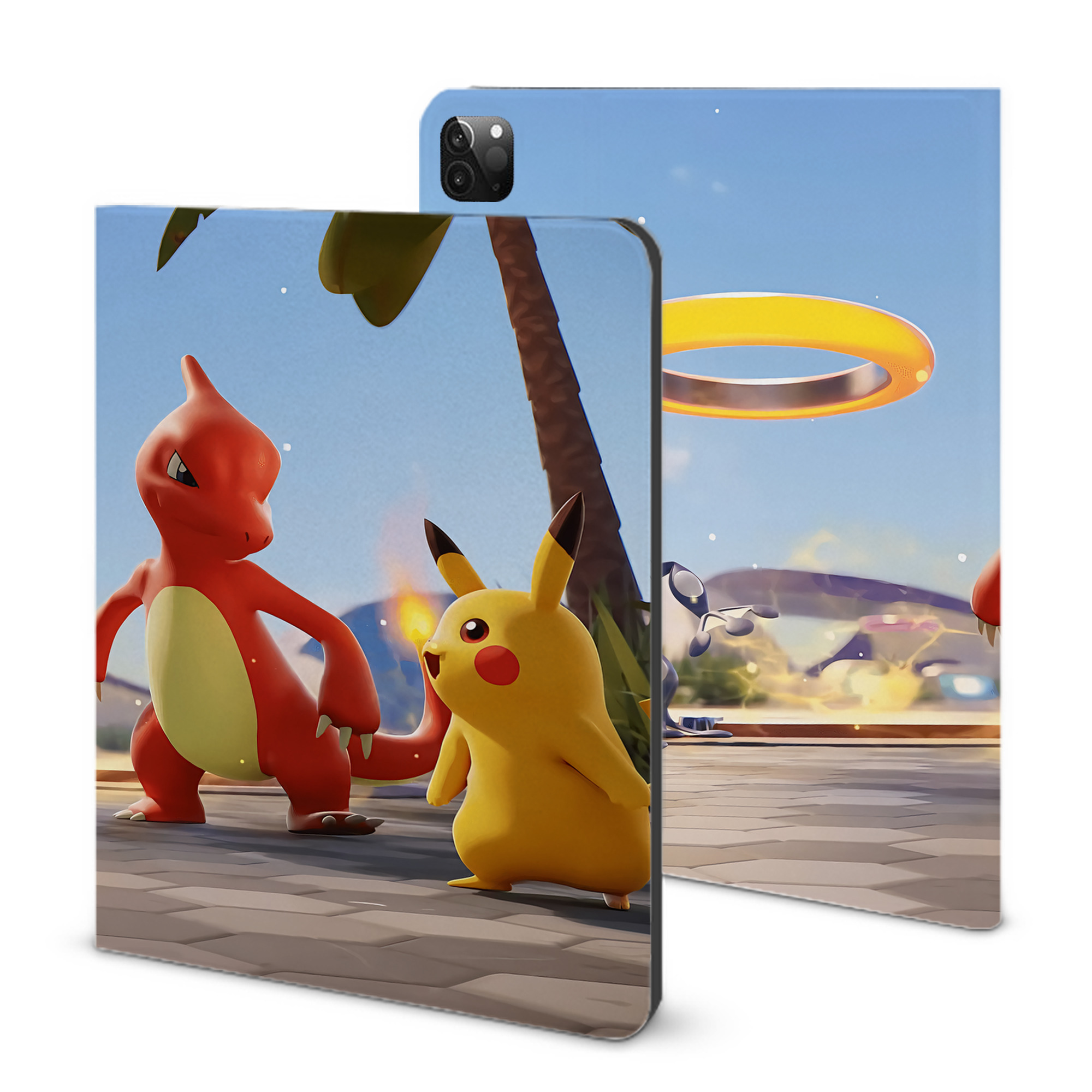 （画像用） ポケットモンスター Pokémon IPadケース ペンホルダー付き ブックスタイルデザイン